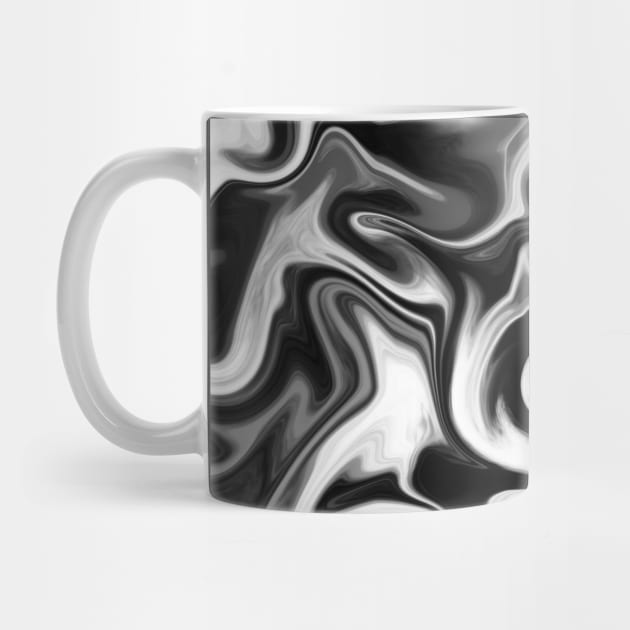 Fluid Black and White Marbleized Ink by Art by Deborah Camp